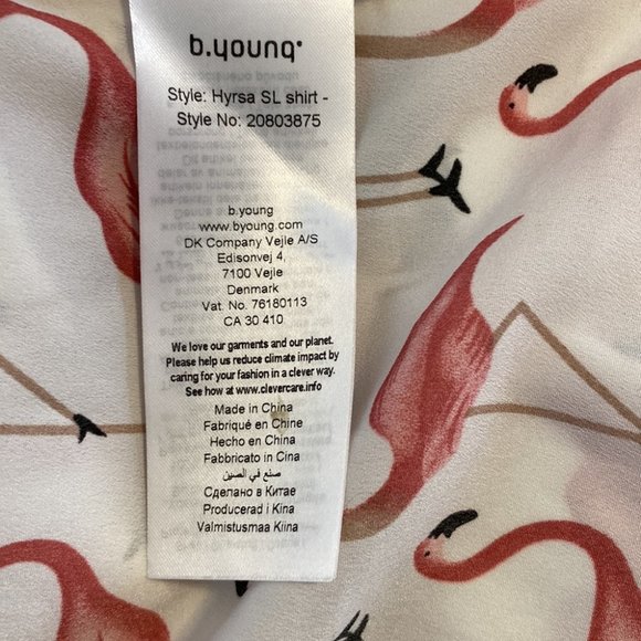 B. Young Flamingo Print Sleeveless Blouse - Picture 7 of 7